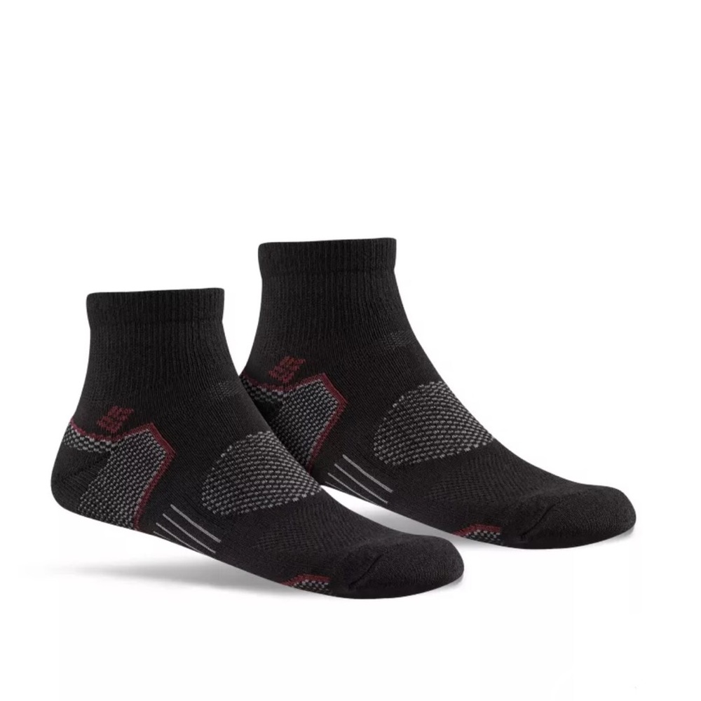 NEW COLUMBIA Men's Balance Point Quarter Sock - 2pk Cushioned Arch Support